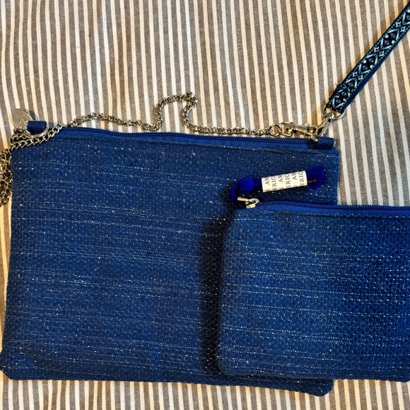 America & Beyond Blue Hand Beaded Purse and Coin Purse Set. - Picture 12 of 12